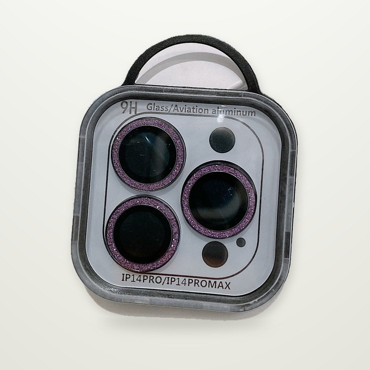 Glitter Metal-Ring Camera Lens Protectors for iPhone 13–15