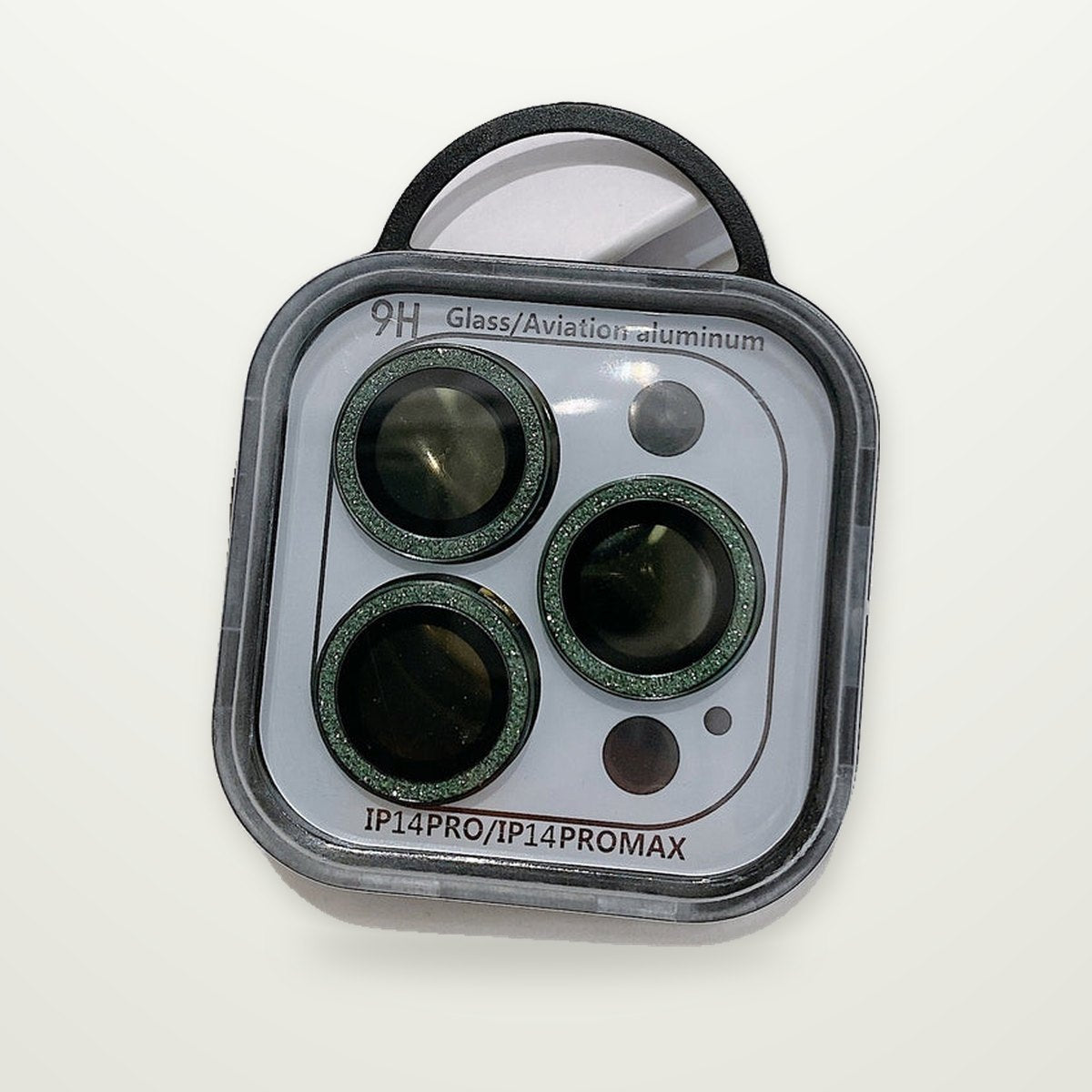 Glitter Metal-Ring Camera Lens Protectors for iPhone 13–15
