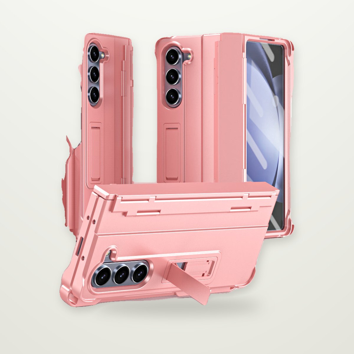 Hinged Case with S Pen Slot & Kickstand for Galaxy Z Fold3–7