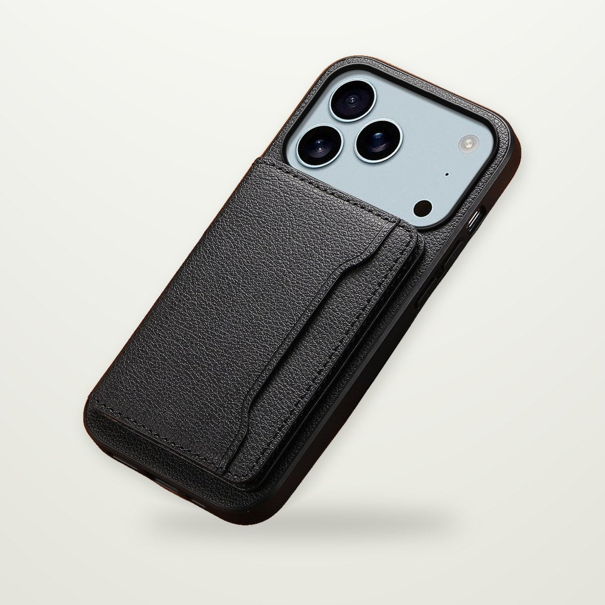Leather-Look Card Slot Stand Case for iPhone 11–17