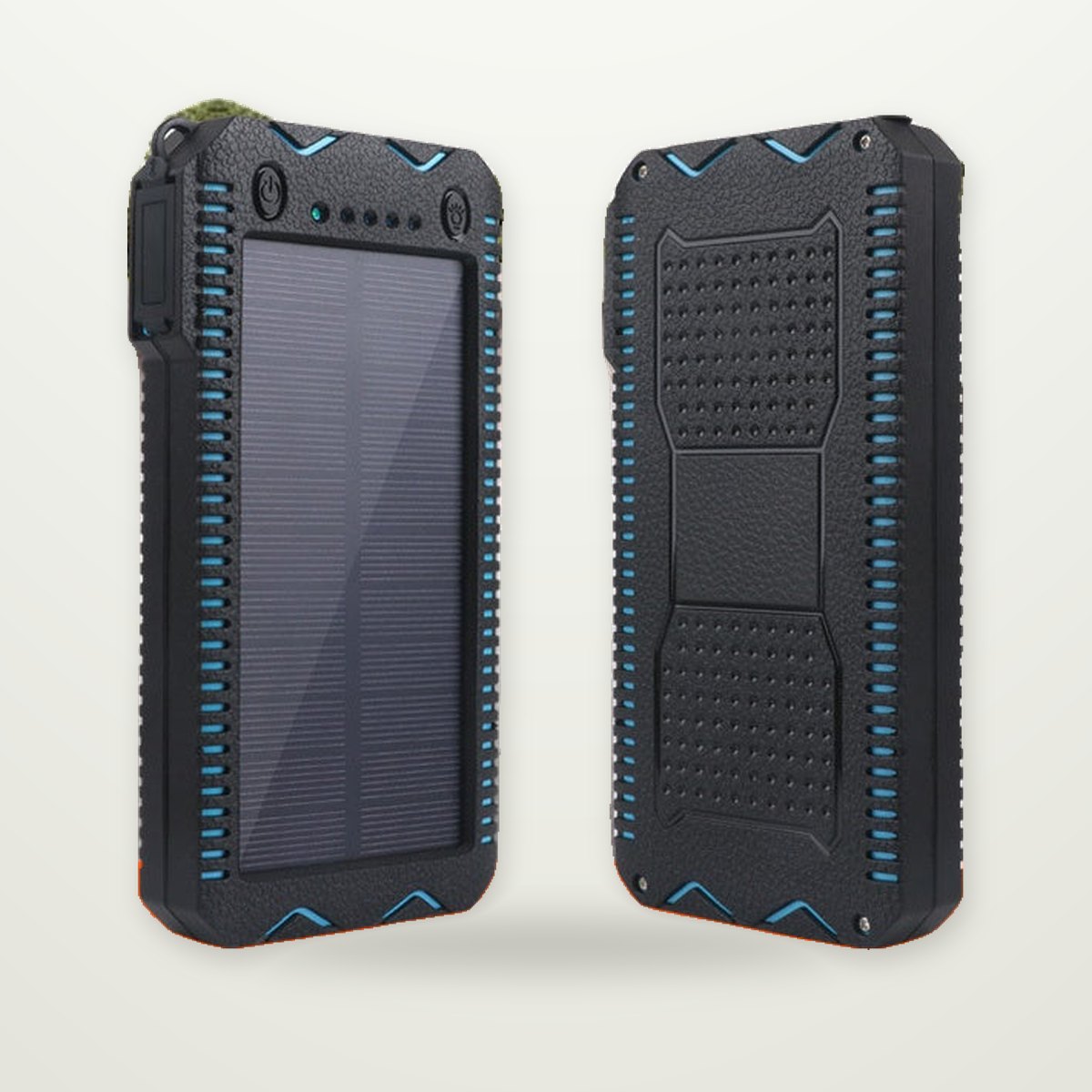 15,000mAh Rugged Solar Power Bank with Flashlight