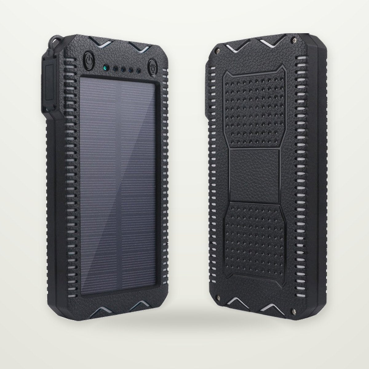 15,000mAh Rugged Solar Power Bank with Flashlight