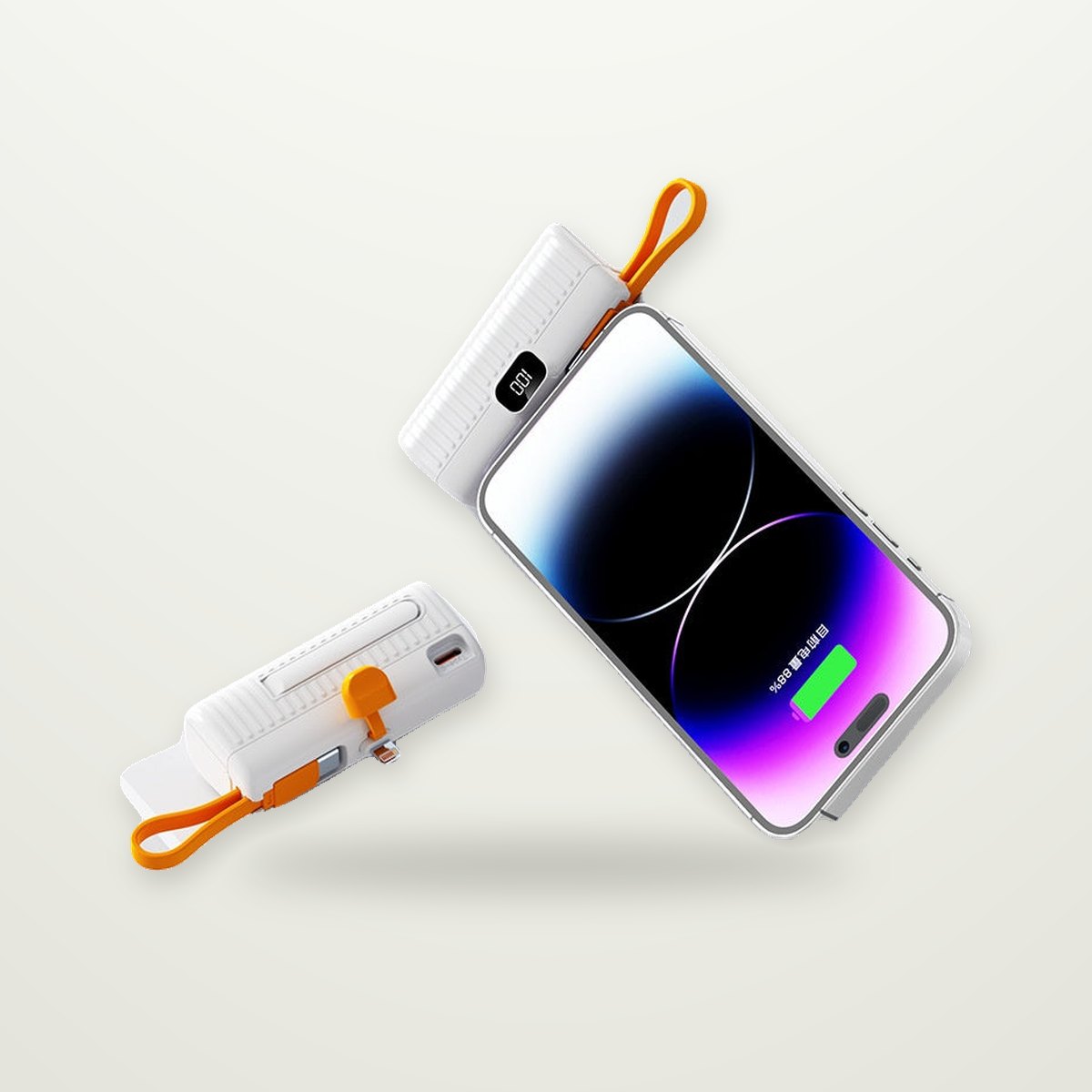 Plug-In Capsule Power Bank, USB-C or Lightning