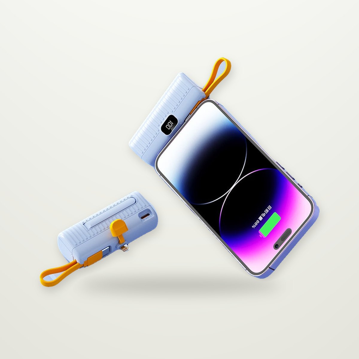 Plug-In Capsule Power Bank, USB-C or Lightning