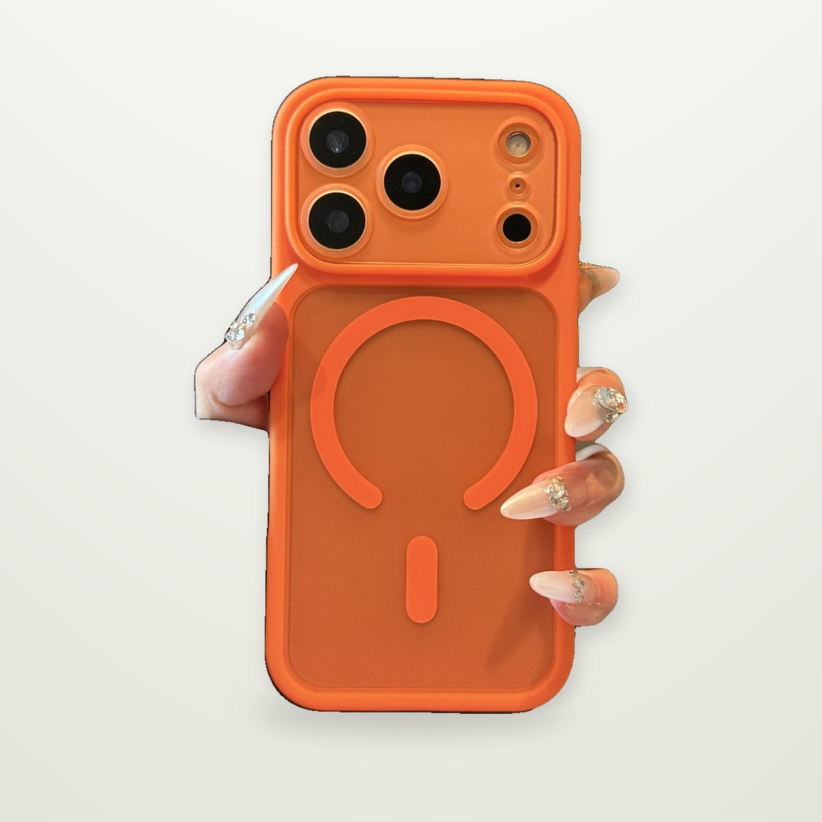 Semi-Clear Shockproof Magnetic Case for iPhone 14–17