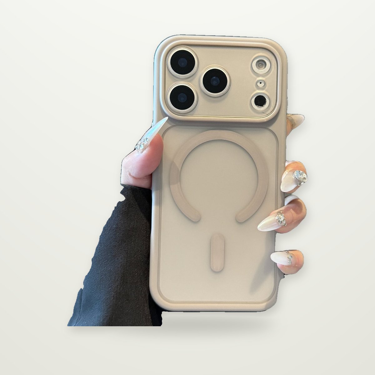 Semi-Clear Shockproof Magnetic Case for iPhone 14–17