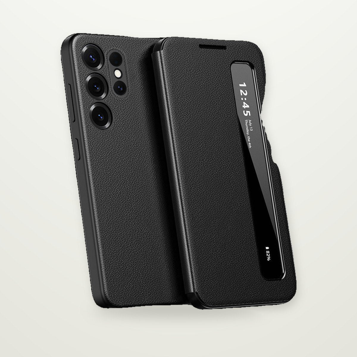 Smart-View Window Flip Case for Galaxy S22–S26 & A Series