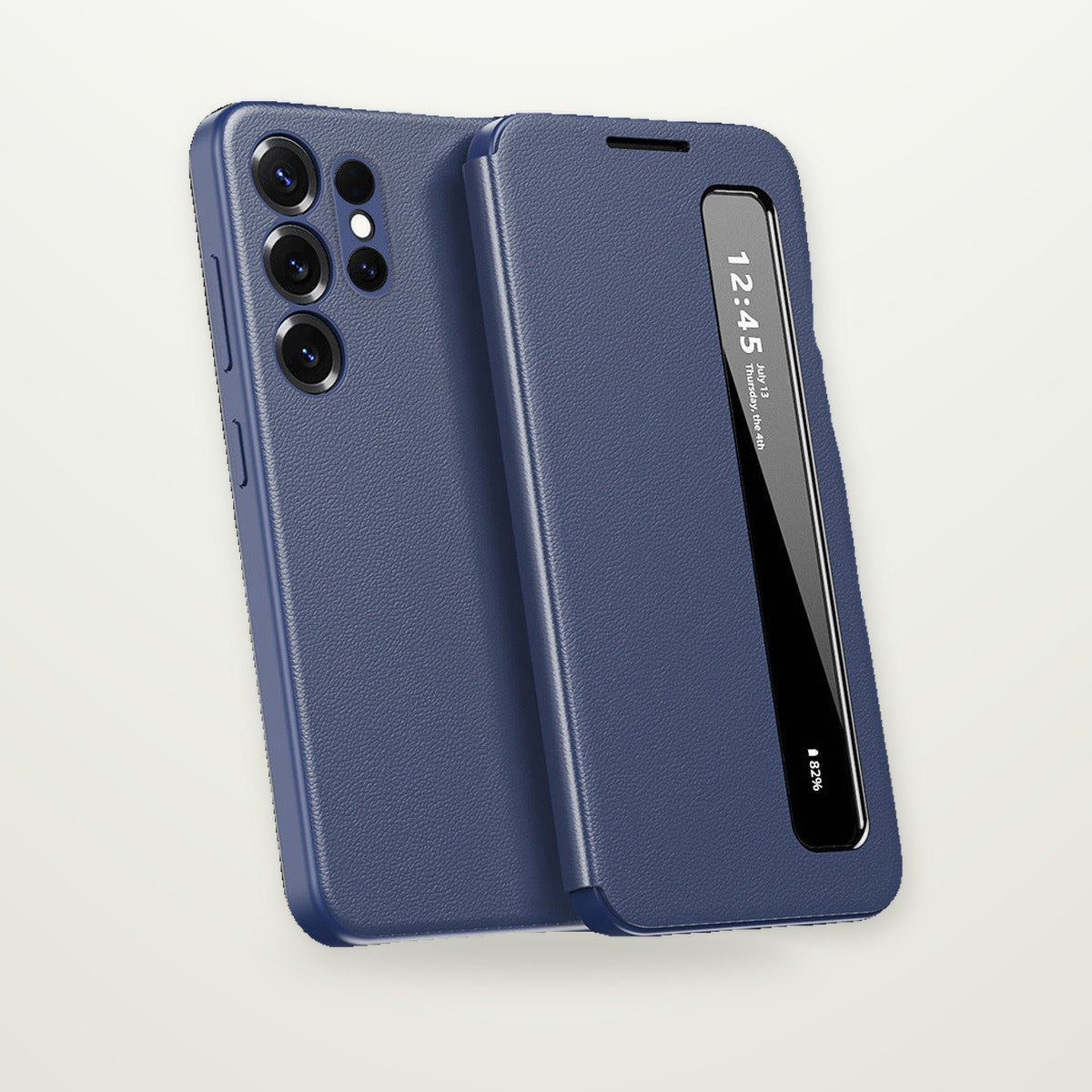 Smart-View Window Flip Case for Galaxy S22–S26 & A Series
