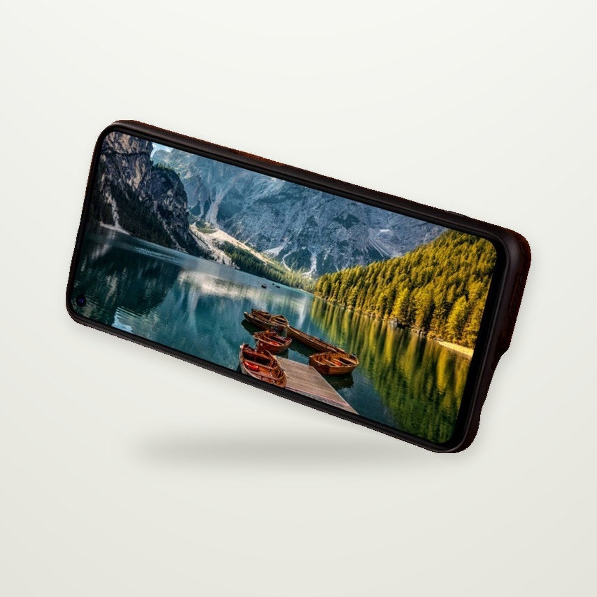 Lizard-Grain Leather Flip Case for iPhone 15–17