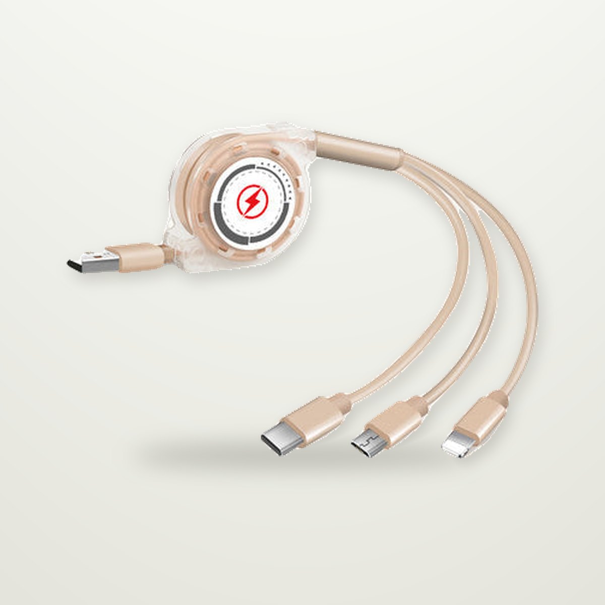 Retractable 3-in-1 Charging Cable