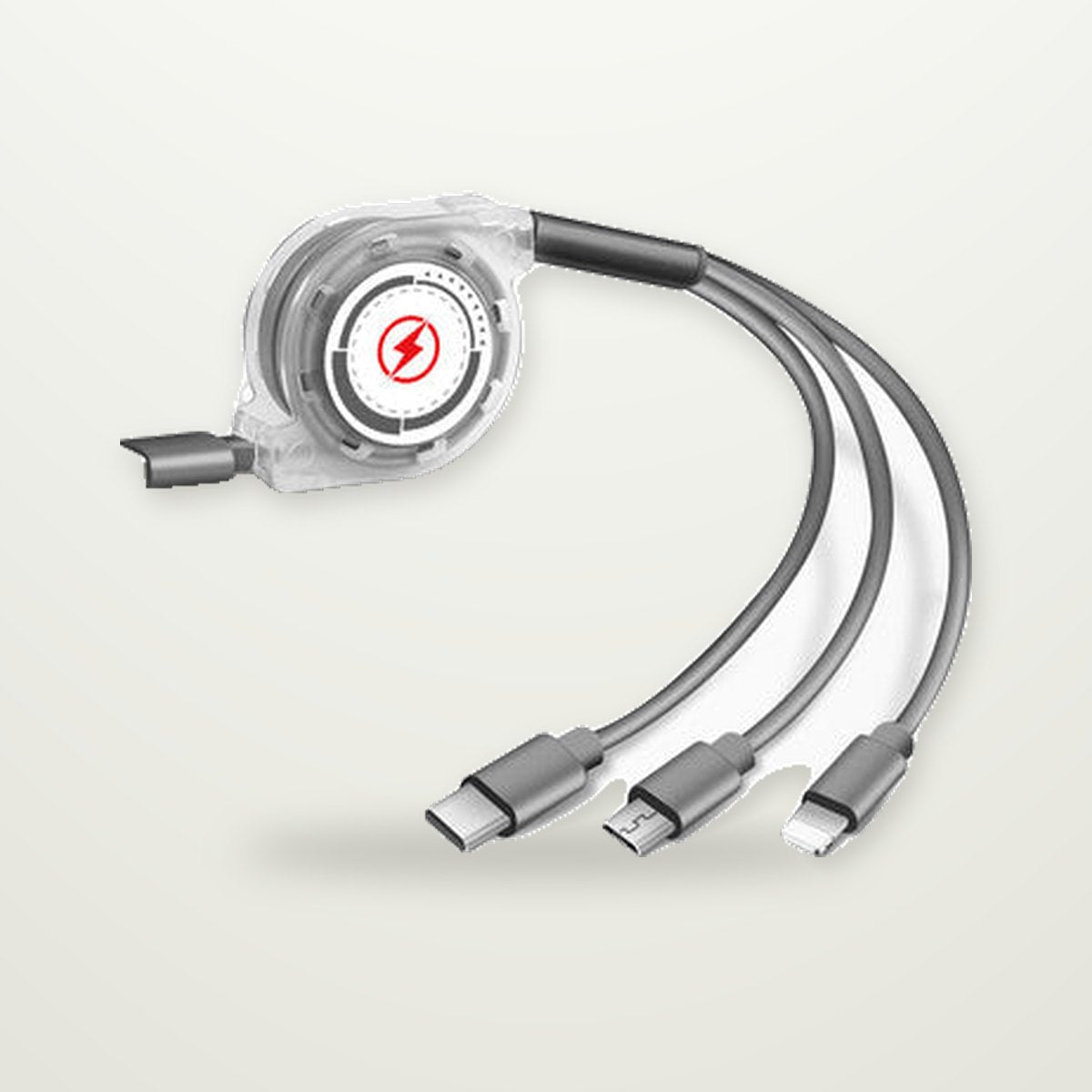 Retractable 3-in-1 Charging Cable