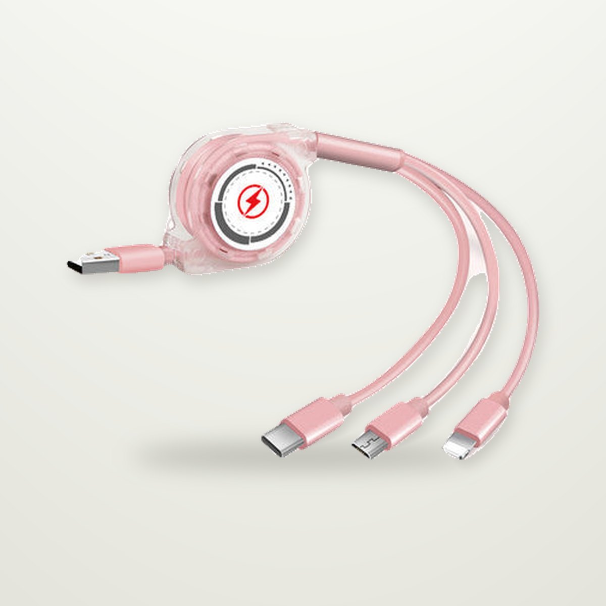 Retractable 3-in-1 Charging Cable