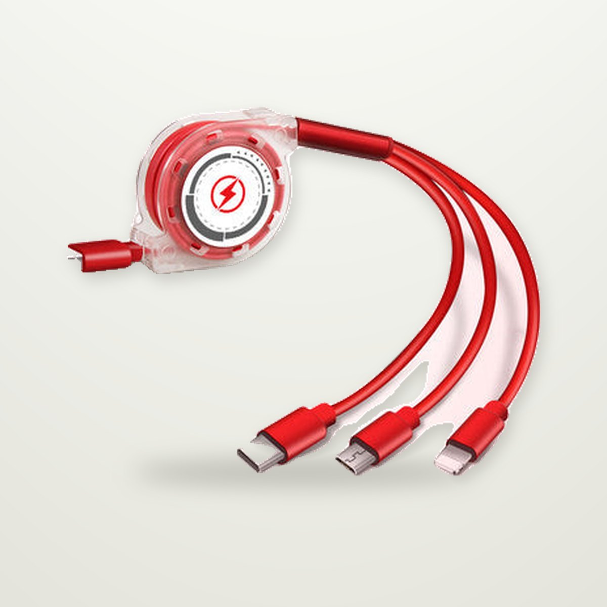 Retractable 3-in-1 Charging Cable