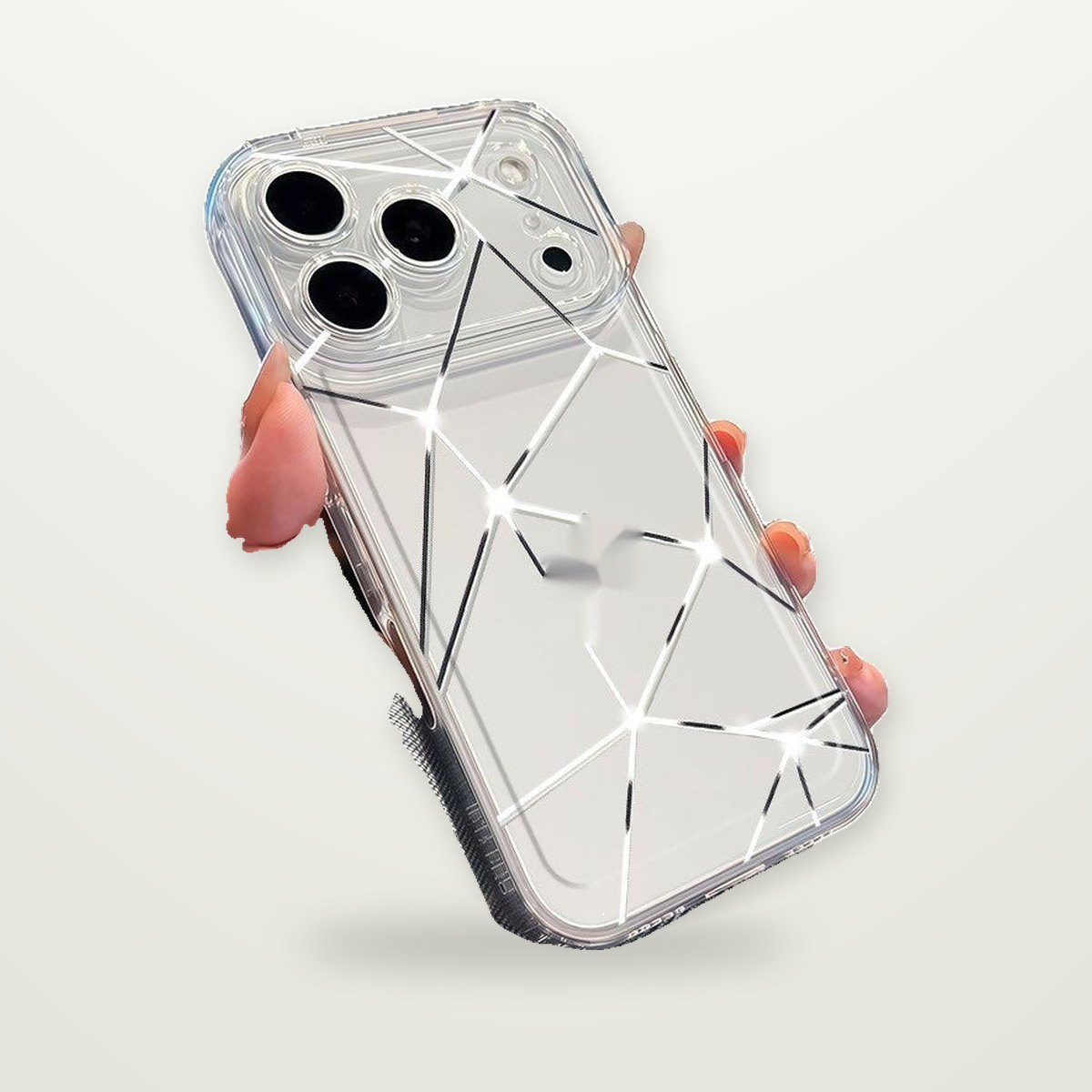 Cracked-Screen Prank Clear Case for iPhone 11–17