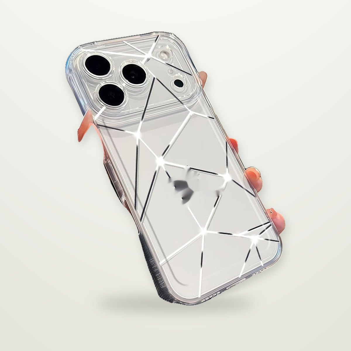 Cracked-Screen Prank Clear Case for iPhone 11–17