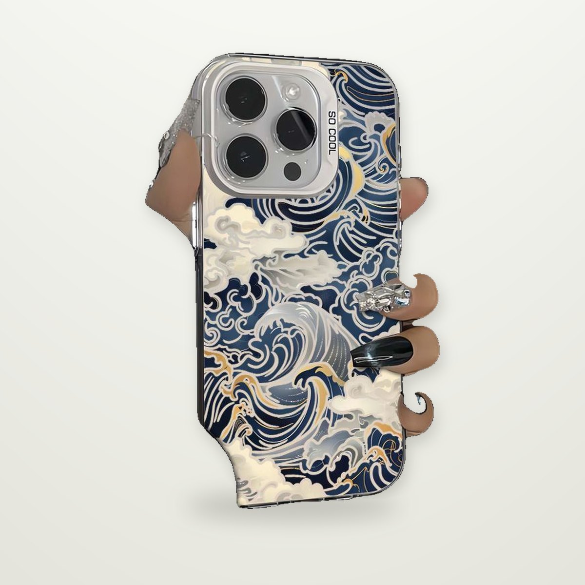 Ukiyo-e Wave Electroplated Case for iPhone 12–17