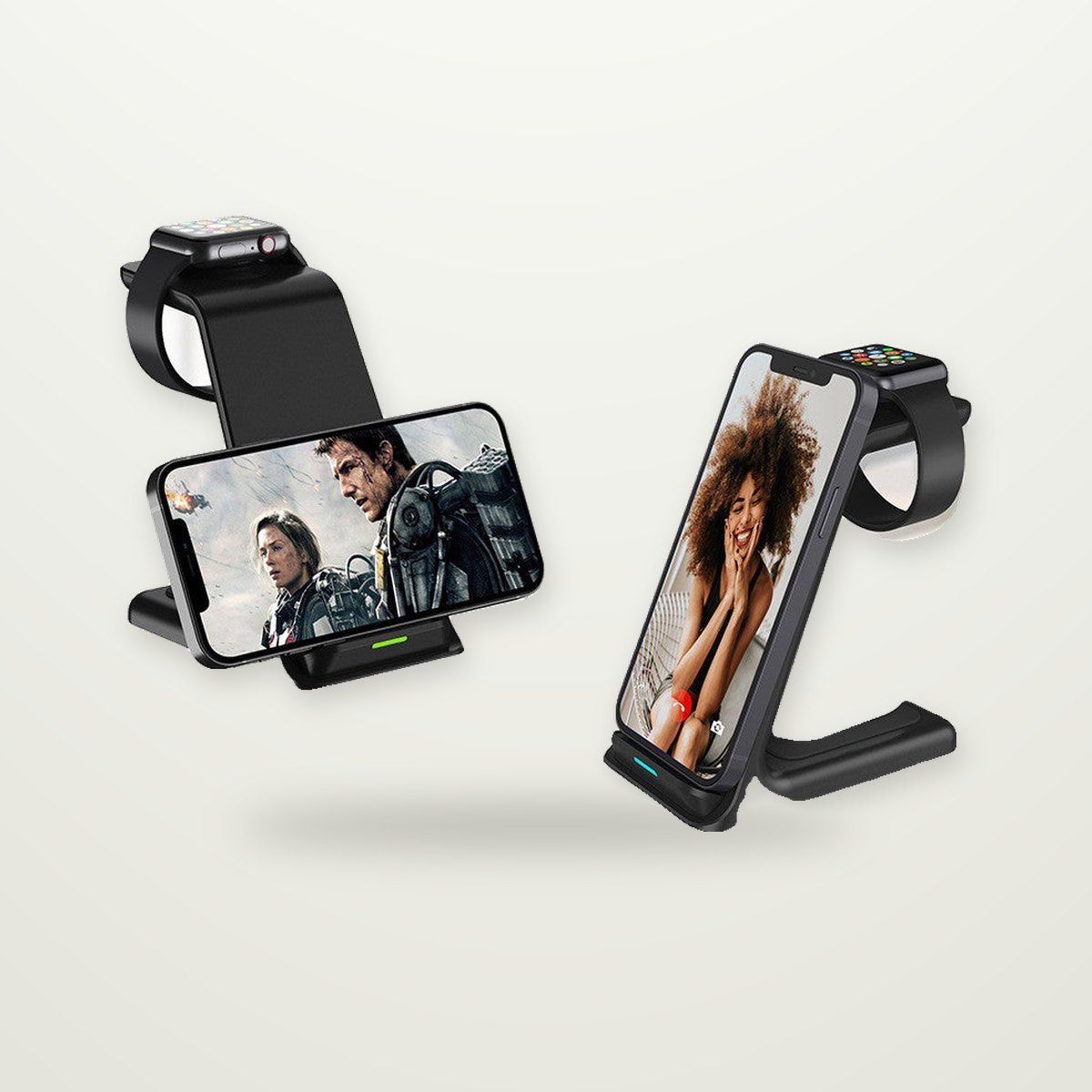 Vertical 3-in-1 15W Wireless Charging Stand