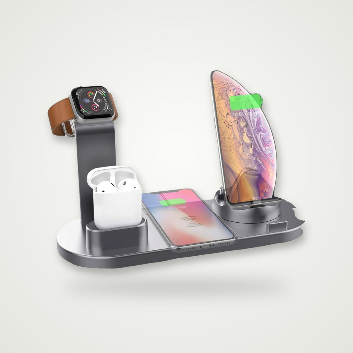 4-in-1 Charging Stand for Phone, Watch & Earbuds
