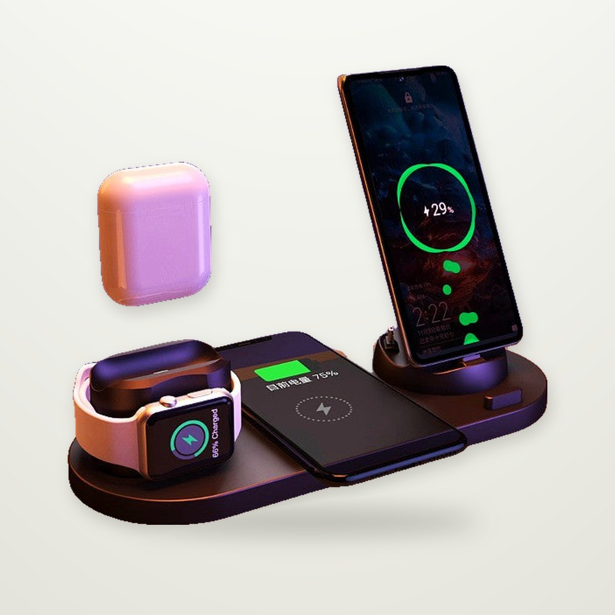 6-in-1 Wireless Charging Dock Station