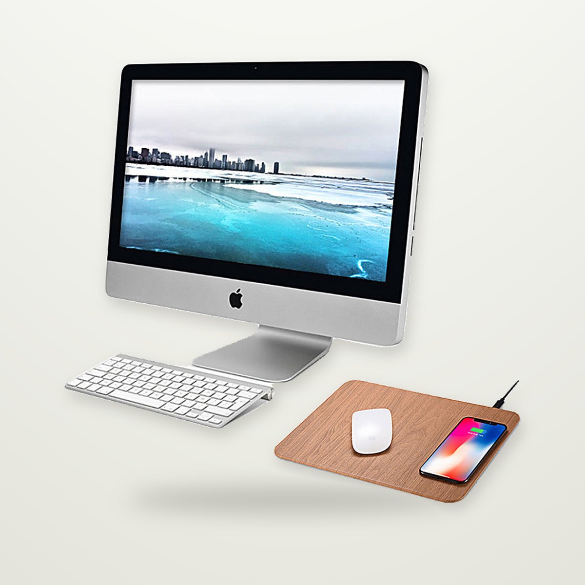 Wood-Grain Qi Wireless Charger