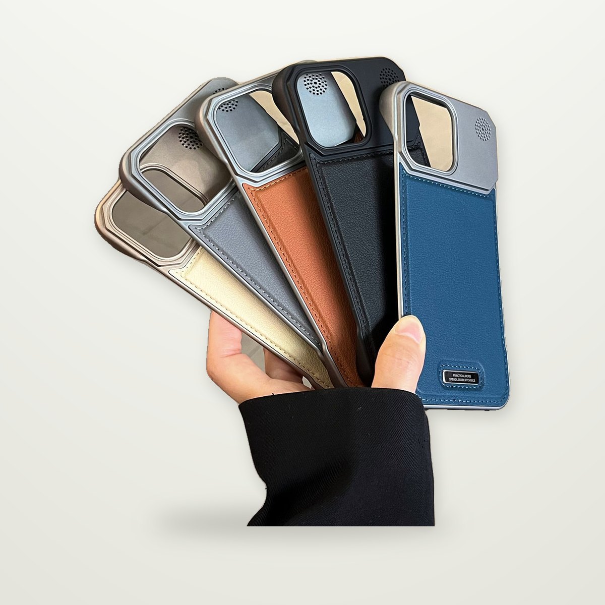Frameless Leather MagSafe Case for iPhone 14–17 & Air