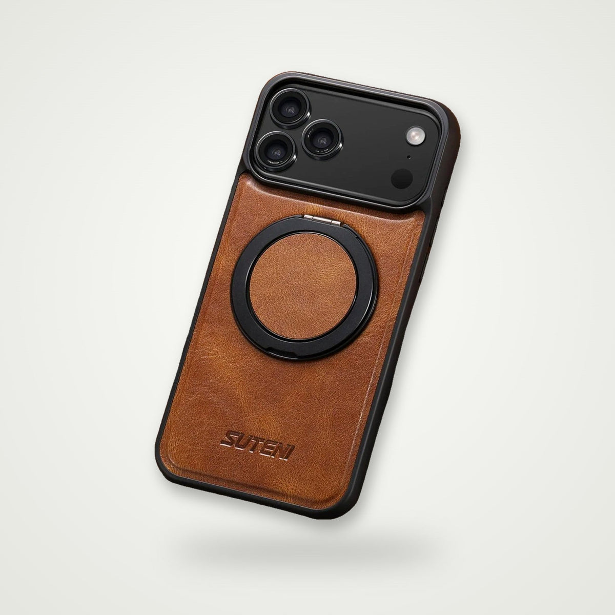 Leather Magnetic Charging Case for iPhone 13–17, Air & Galaxy S24–S25