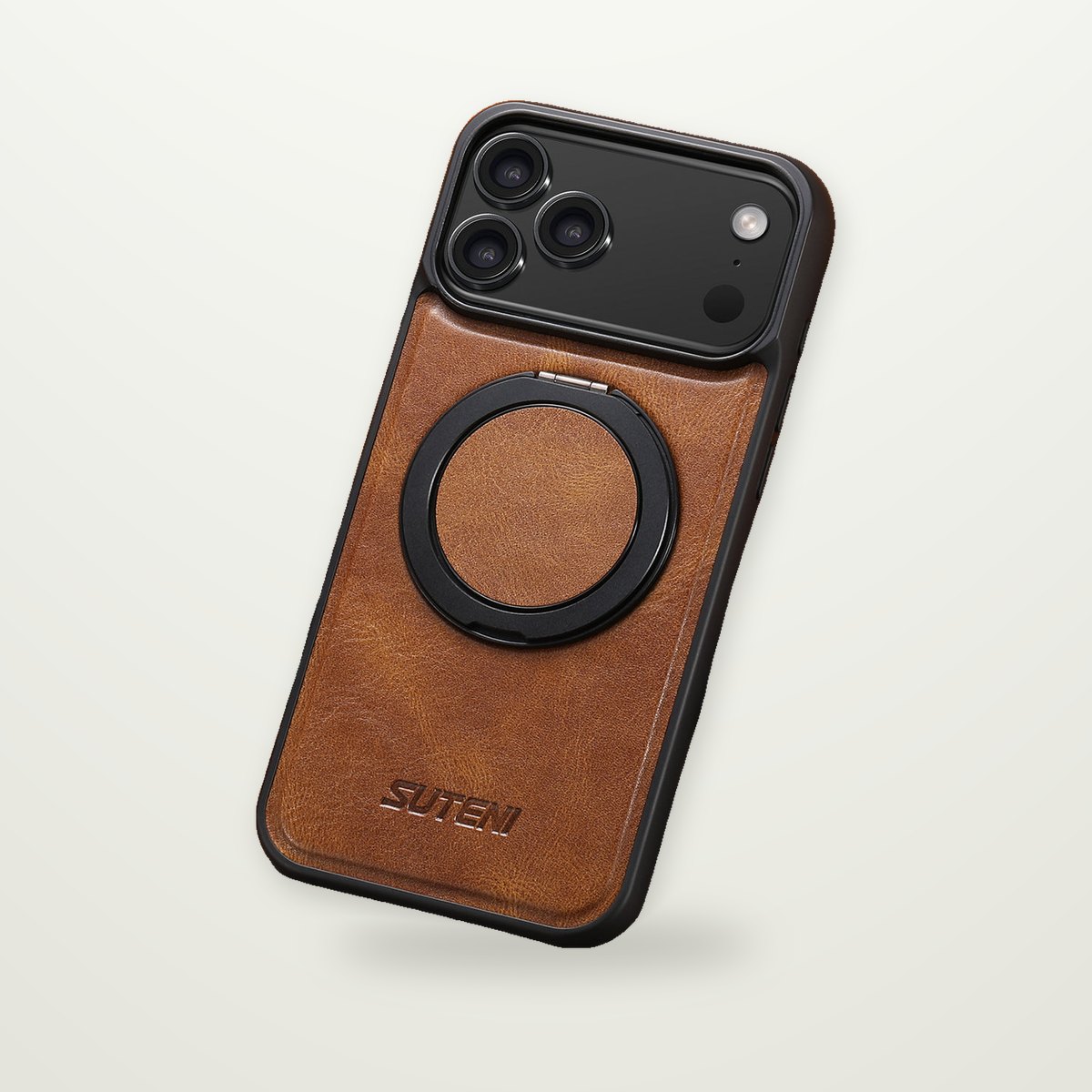 Leather Magnetic Charging Case for iPhone 13–17, Air & Galaxy S24–S25