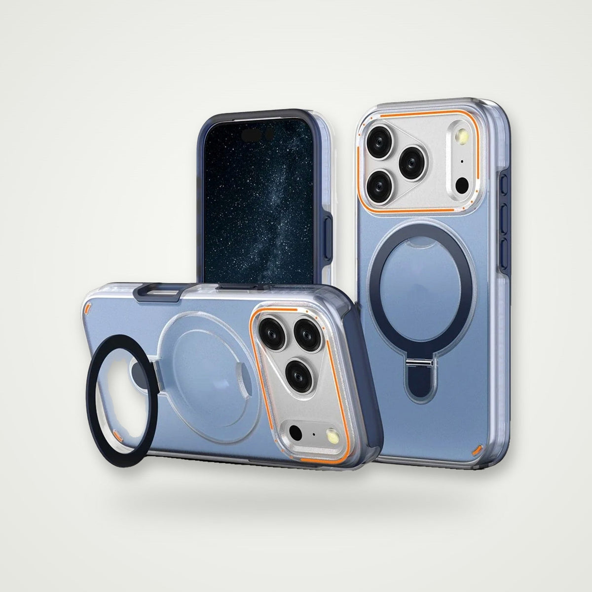 360° rotating ring stand matte case for iPhone 17 & Air, view 2
