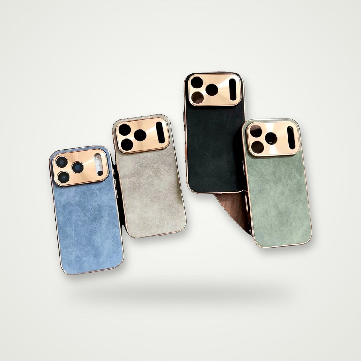 Electroplated metal-lens case for iPhone 13–17 & Air