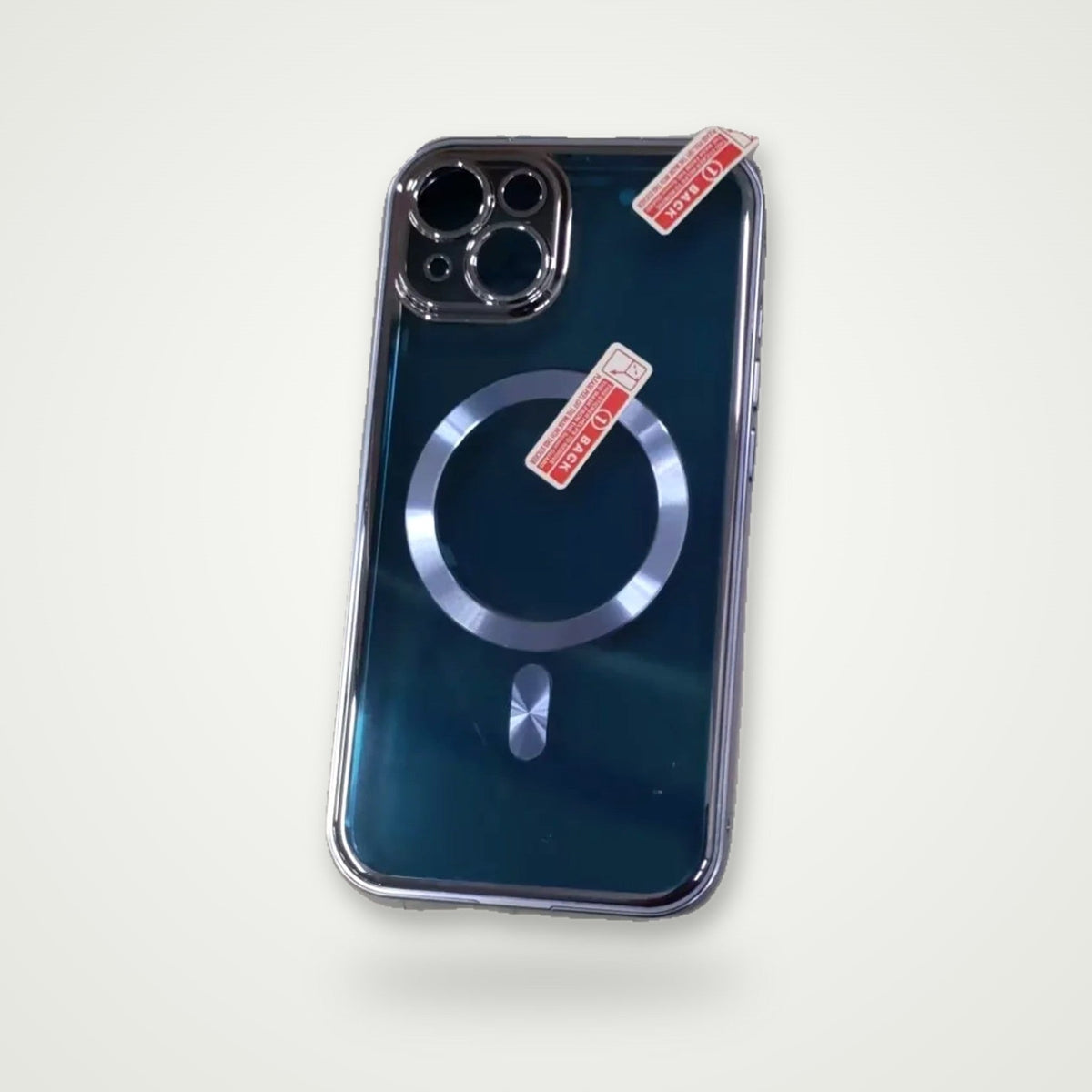 Privacy Glass Metal Buckle Case for iPhone 13–15