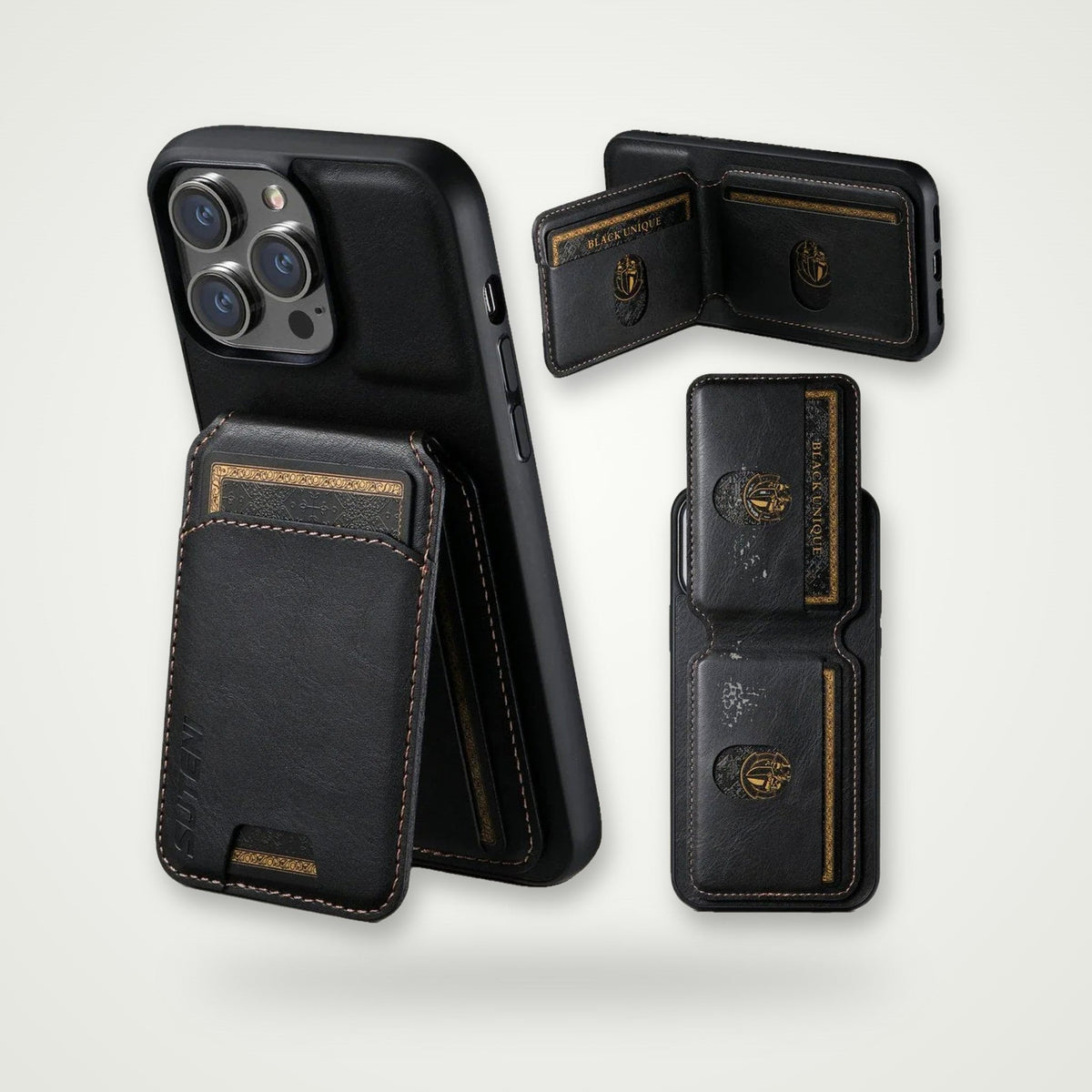 Leather Business Card Case for iPhone 13–18