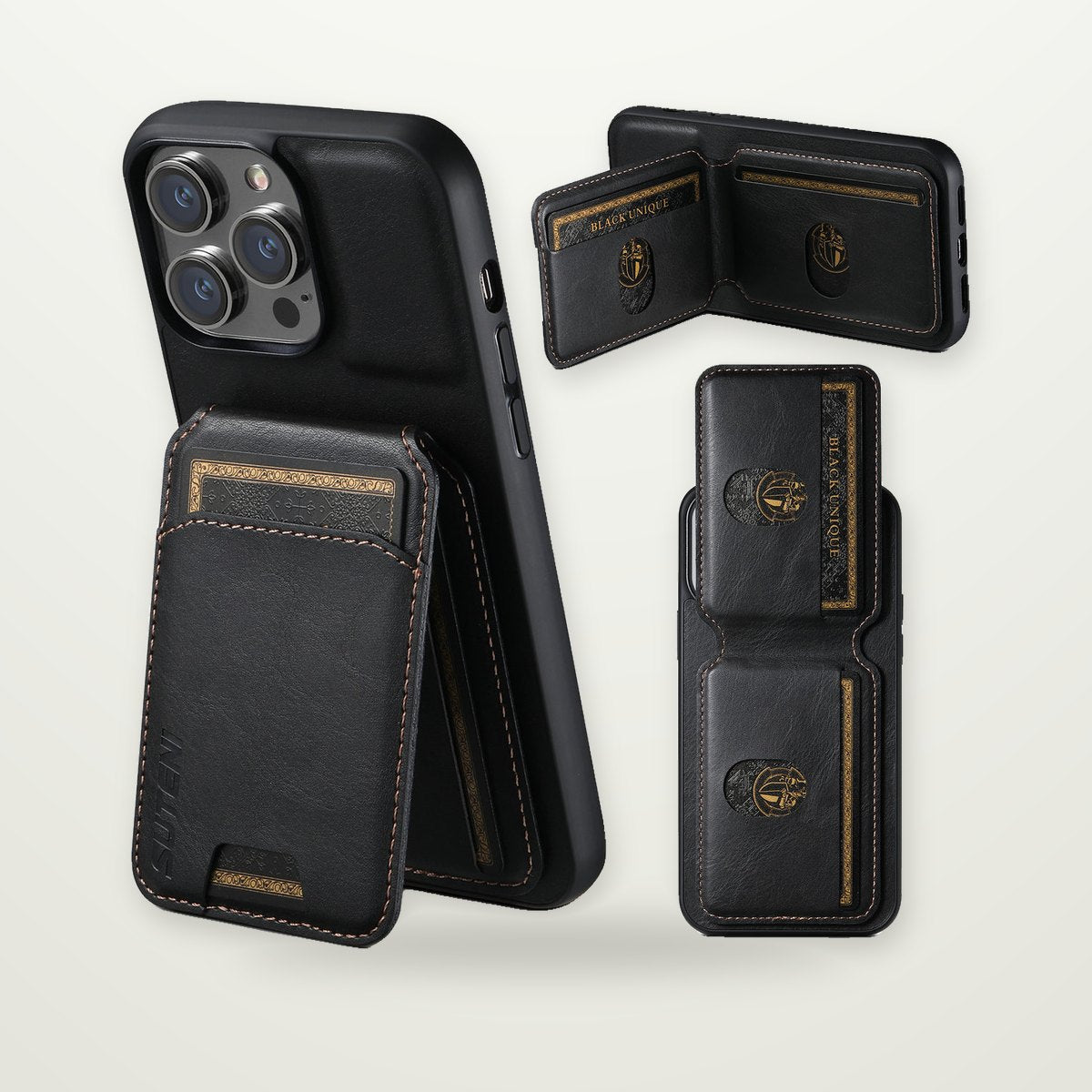Leather Business Card Case for iPhone 13–18