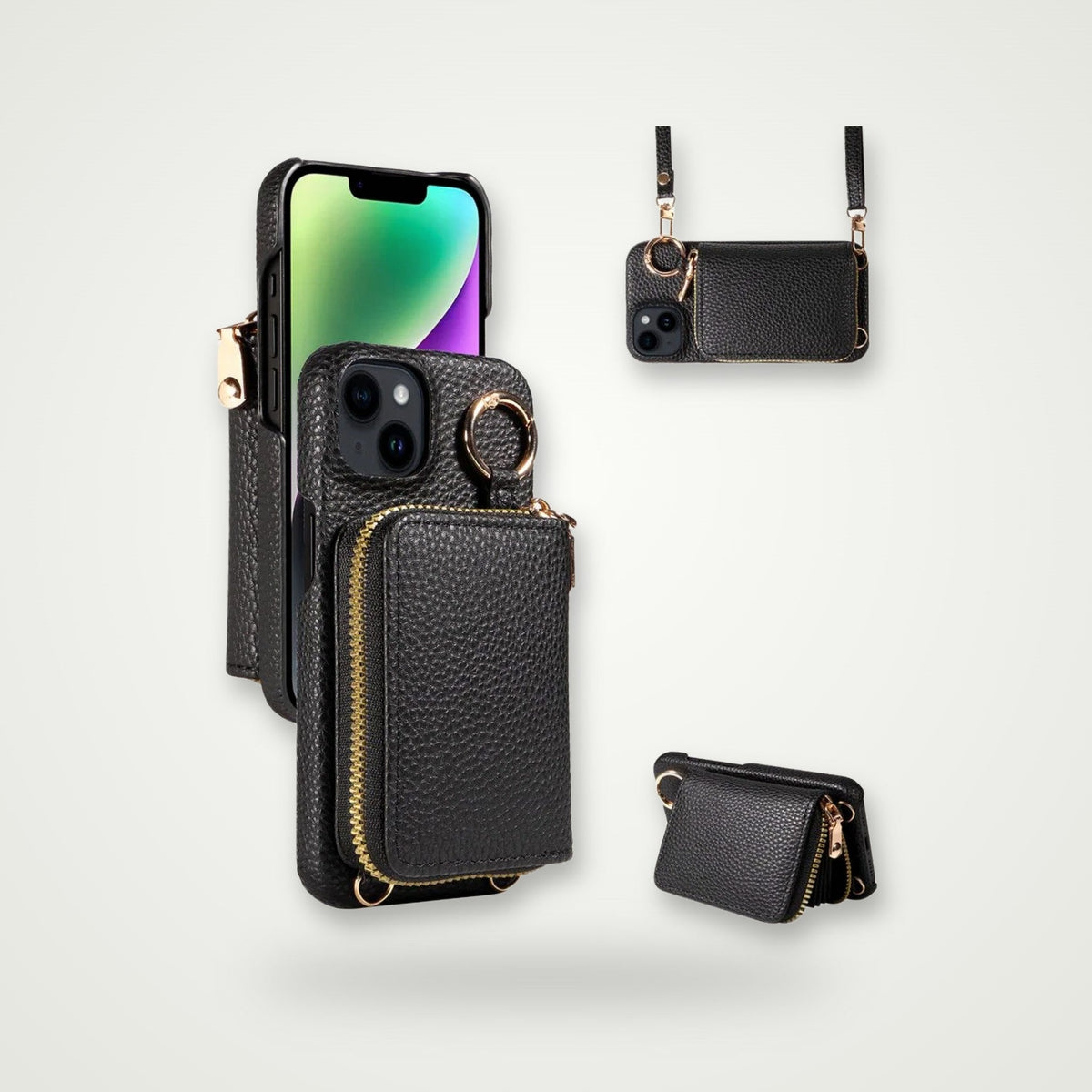 Leather Case with Coin Pocket for iPhone 13–17 & Air