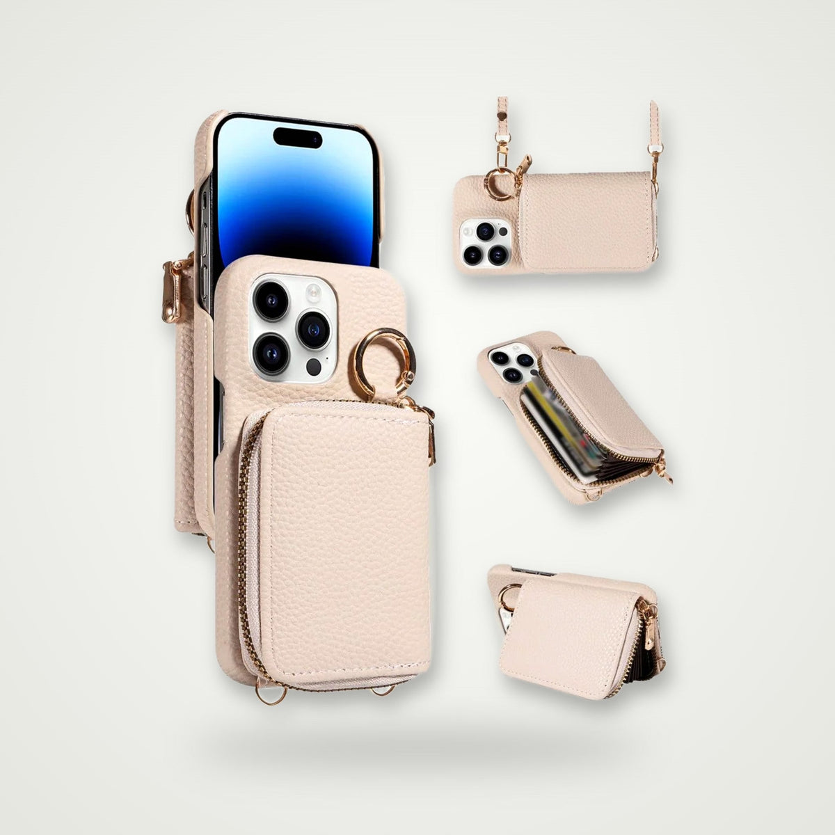 Leather Case with Coin Pocket for iPhone 13–17 & Air