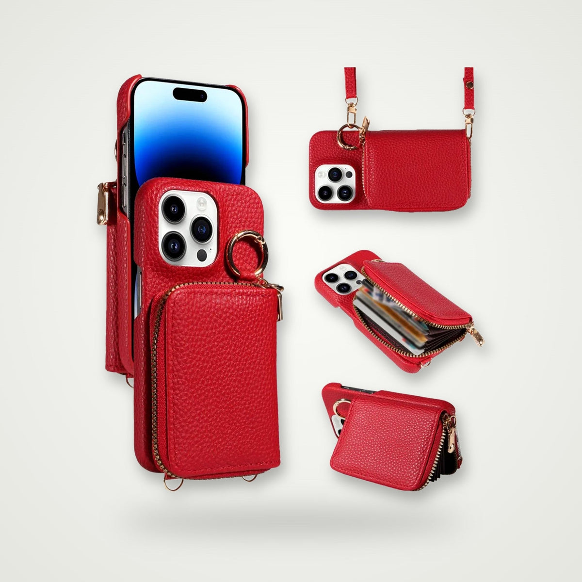 Leather Case with Coin Pocket for iPhone 13–17 & Air