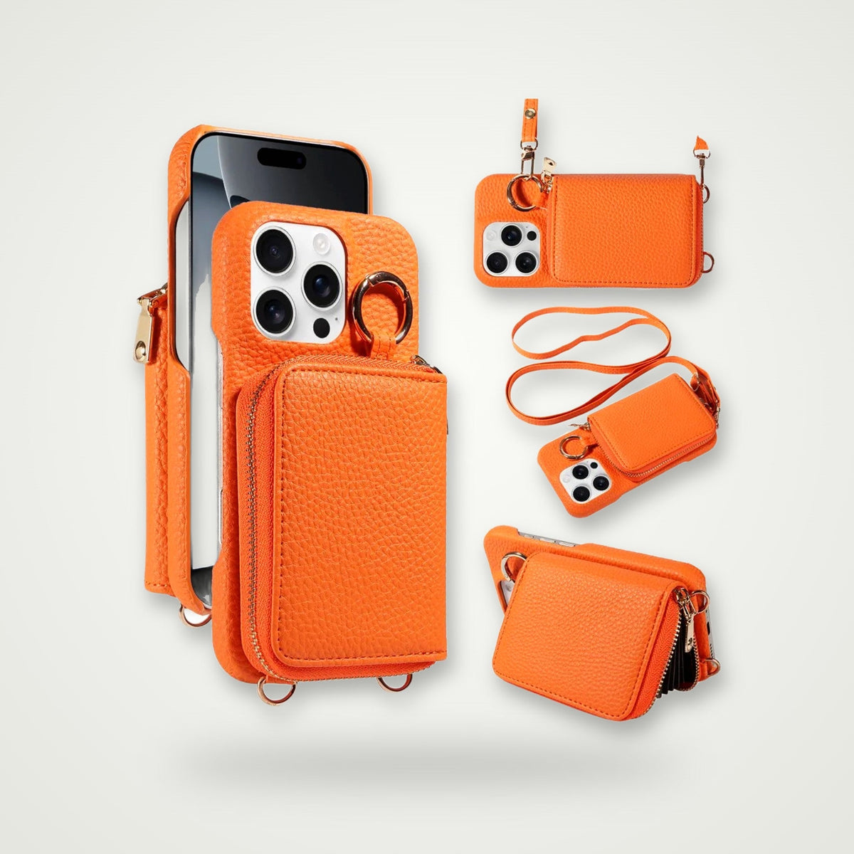 Leather Case with Coin Pocket for iPhone 13–17 & Air