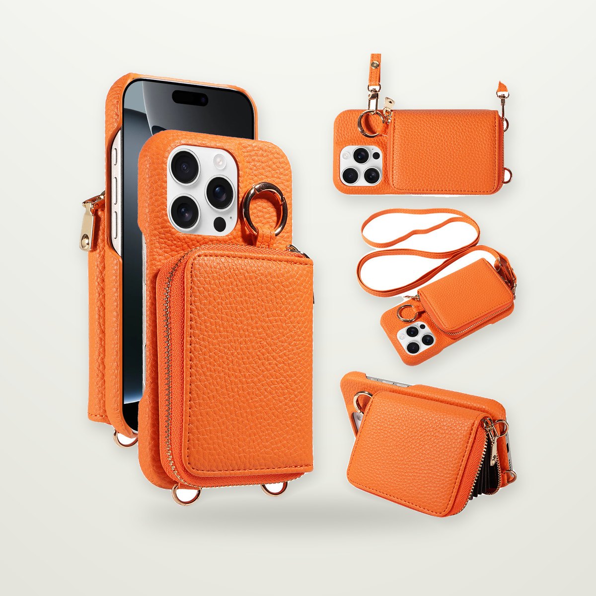 Leather Case with Coin Pocket for iPhone 13–17 & Air