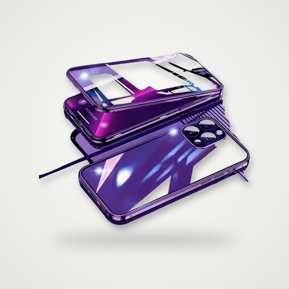 Double-sided glass magnetic case for iPhone 13–17, view 3