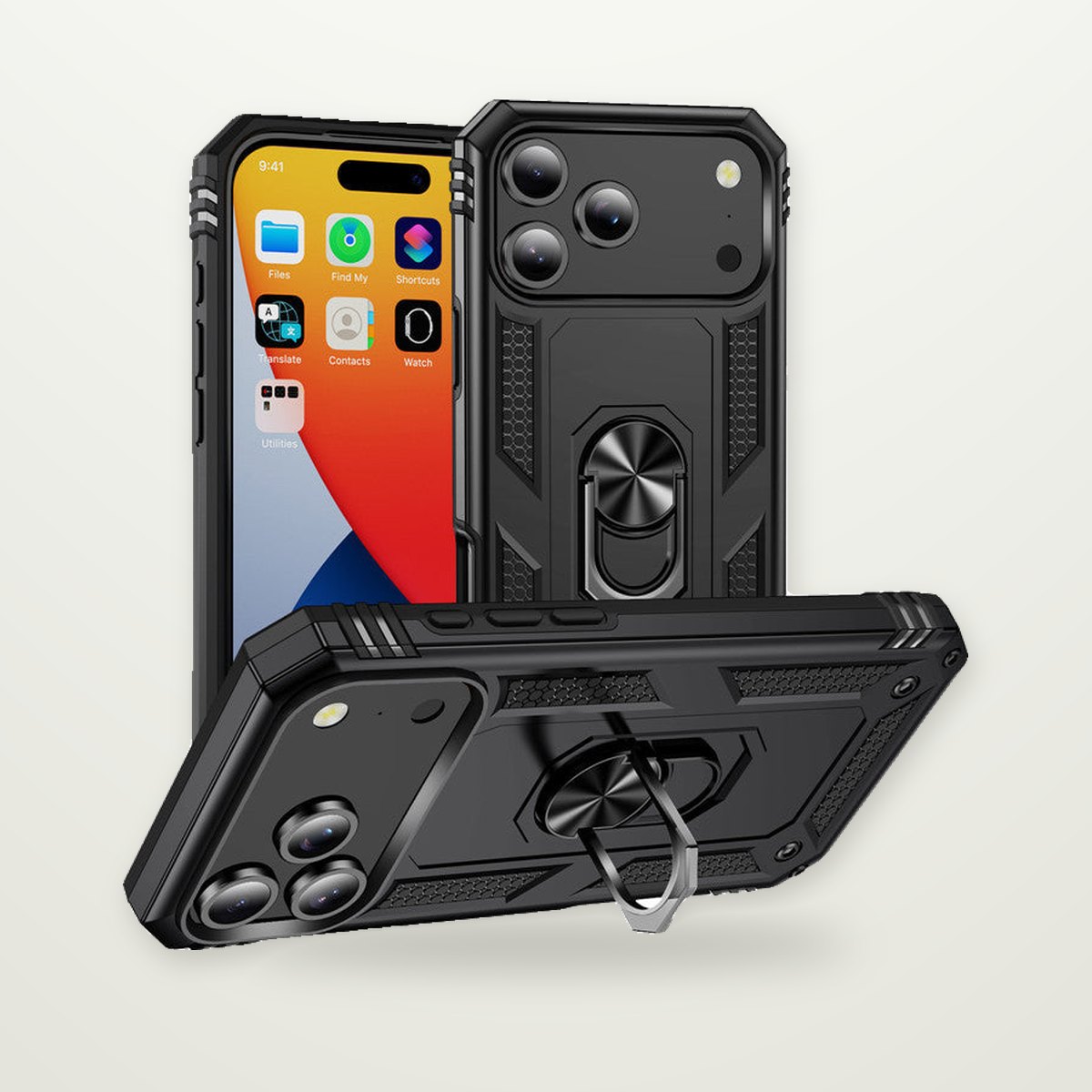 Magnetic Armor Case for iPhone 15–17 & Air