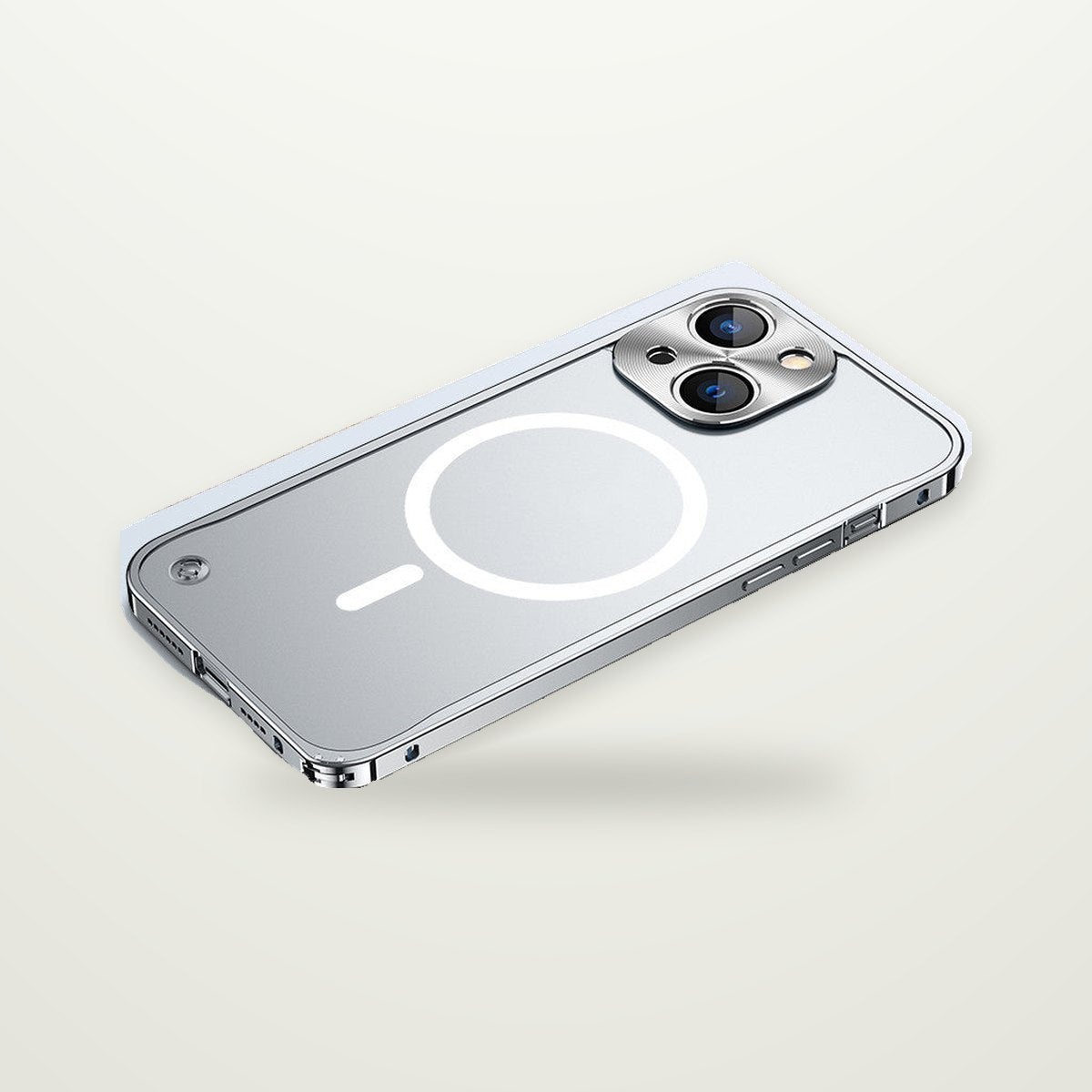 Aluminum Frame Frosted Case for iPhone 13–17