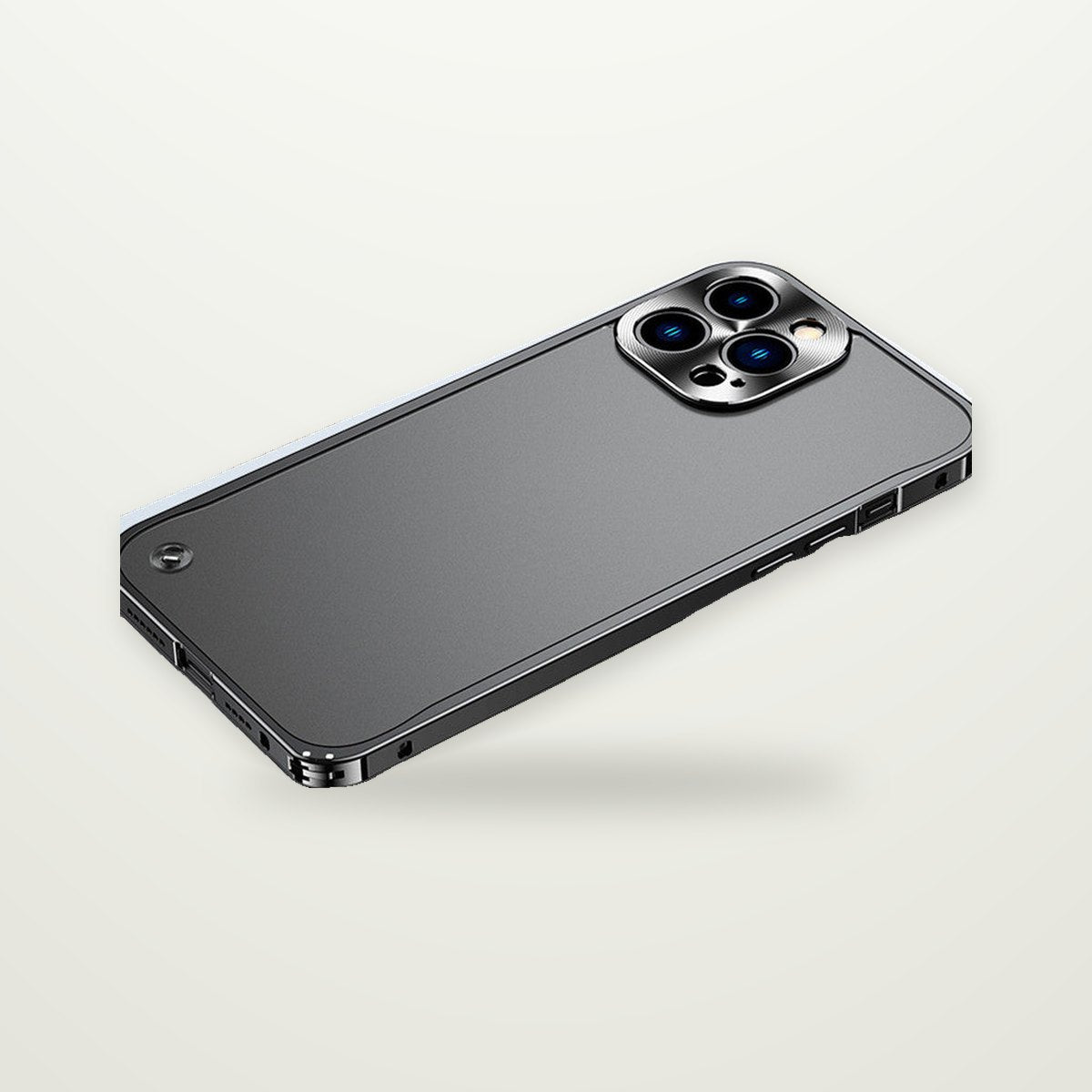 Aluminum Frame Frosted Case for iPhone 13–17