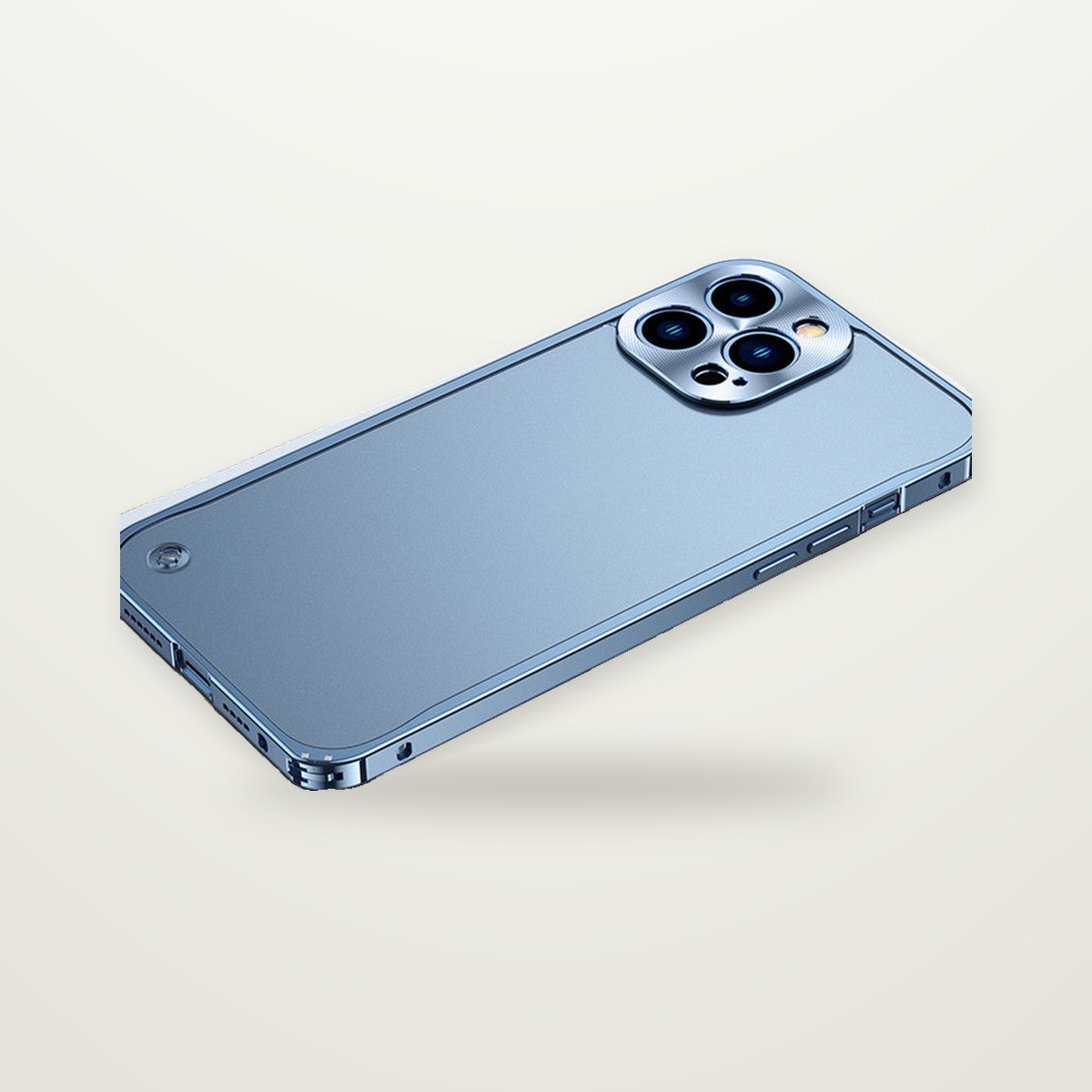 Aluminum Frame Frosted Case for iPhone 13–17