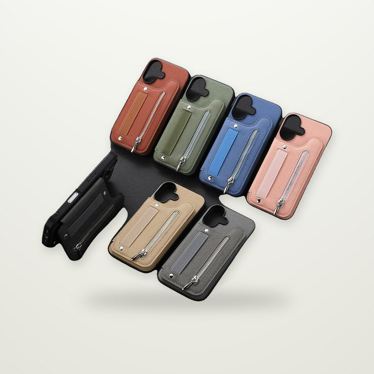 Zip Wallet Stand Case for iPhone 14–17 & Air