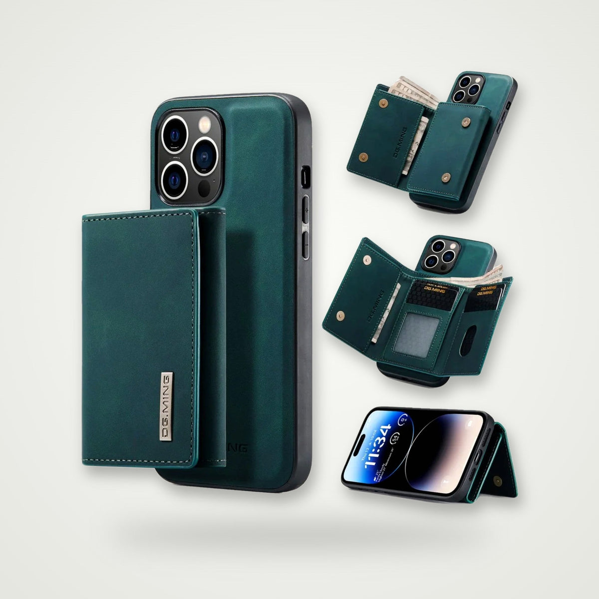 2-in-1 Detachable Wallet Case for iPhone 13–17 & Air