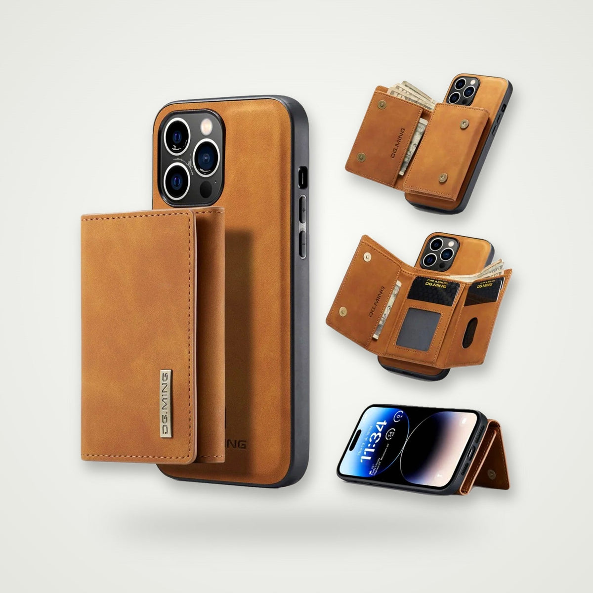 2-in-1 Detachable Wallet Case for iPhone 13–17 & Air