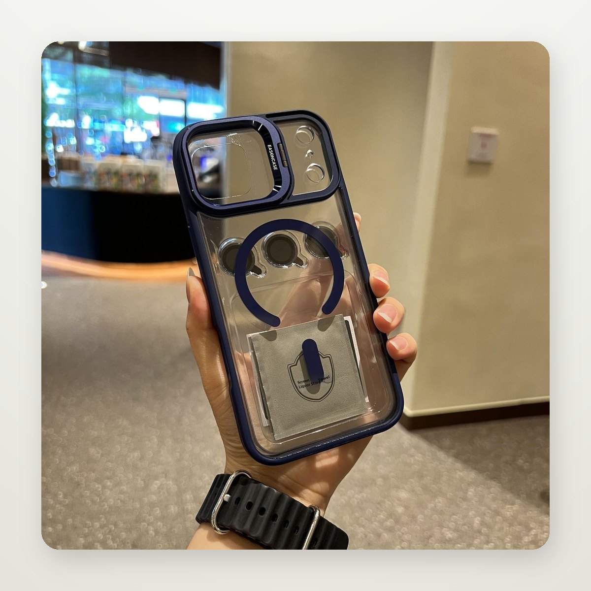 Metal Lens Ring Case for iPhone 13–17 & Air
