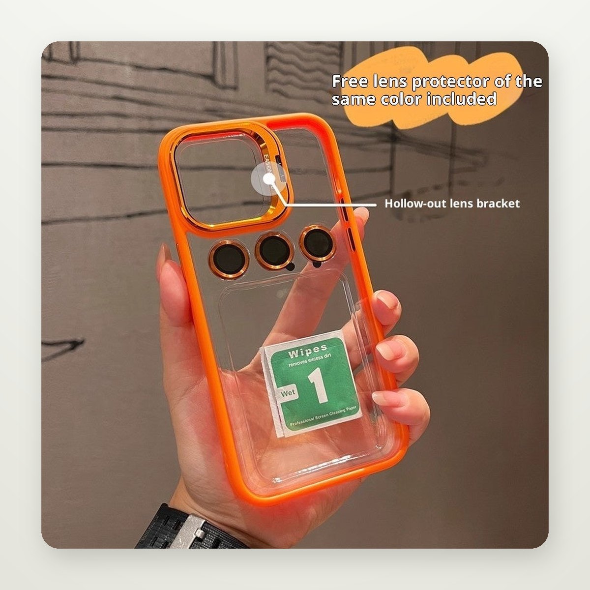 Metal Lens Ring Case for iPhone 13–17 & Air