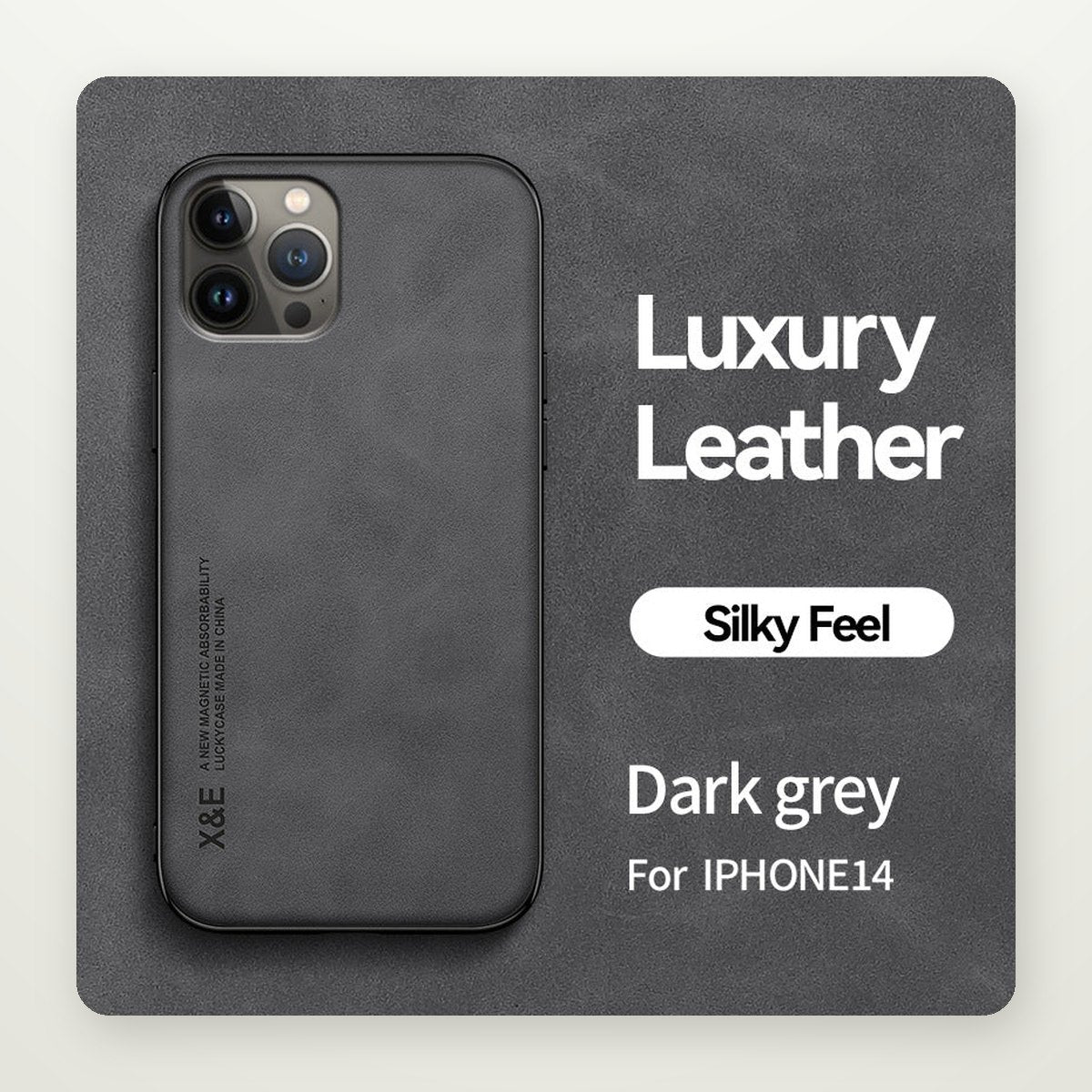 Premium Leather Magnetic Case for iPhone 13–17 & Air