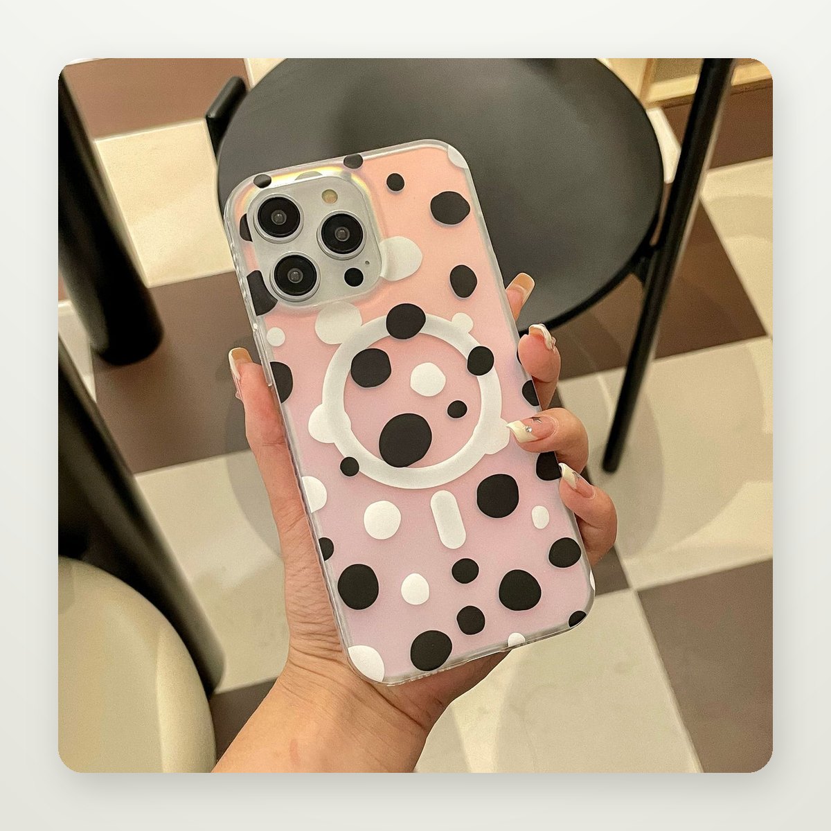 Wave Dot Magnetic Case for iPhone 13–15