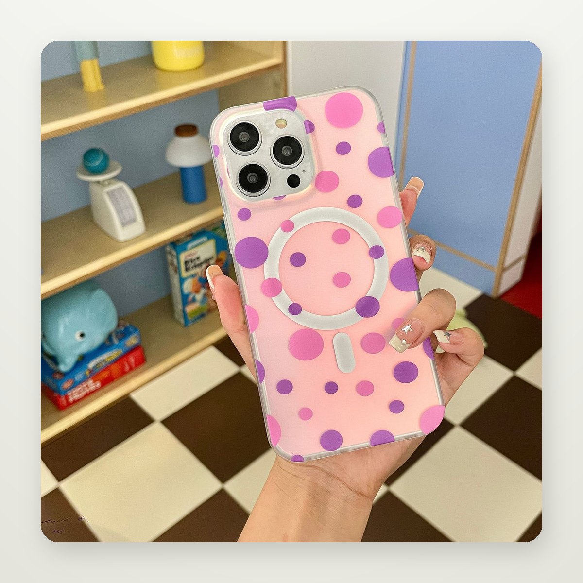 Wave Dot Magnetic Case for iPhone 13–15